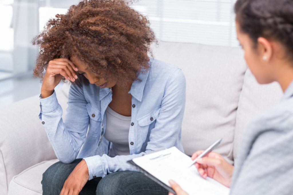 woman with a mental health disorder in California
